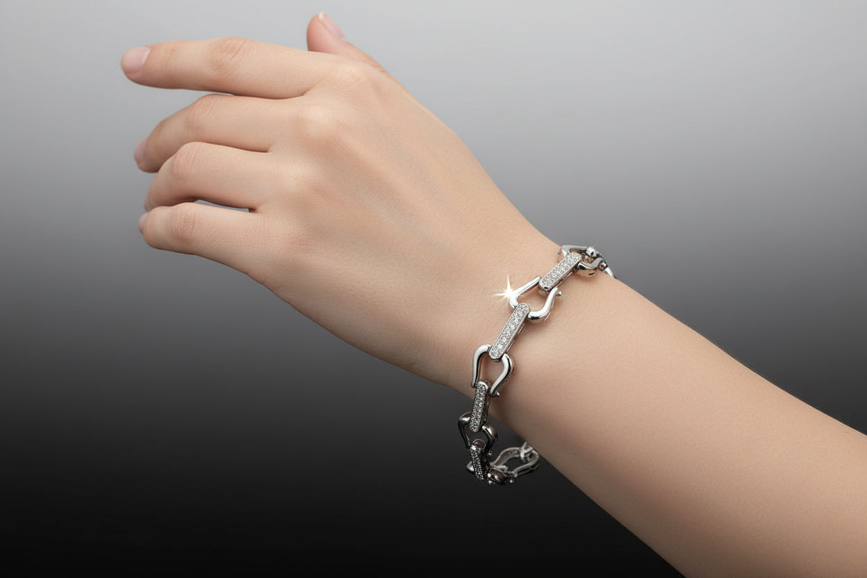 Designer Tennis Bracelet Featuring 63 Crystals by Swarovski®