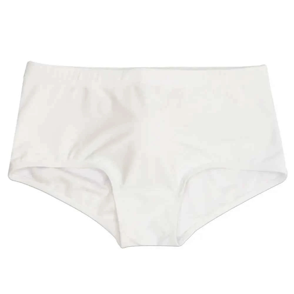 Men's Swim Boxer Briefs - Brazilian Cut Surf Trunks White(no pad)