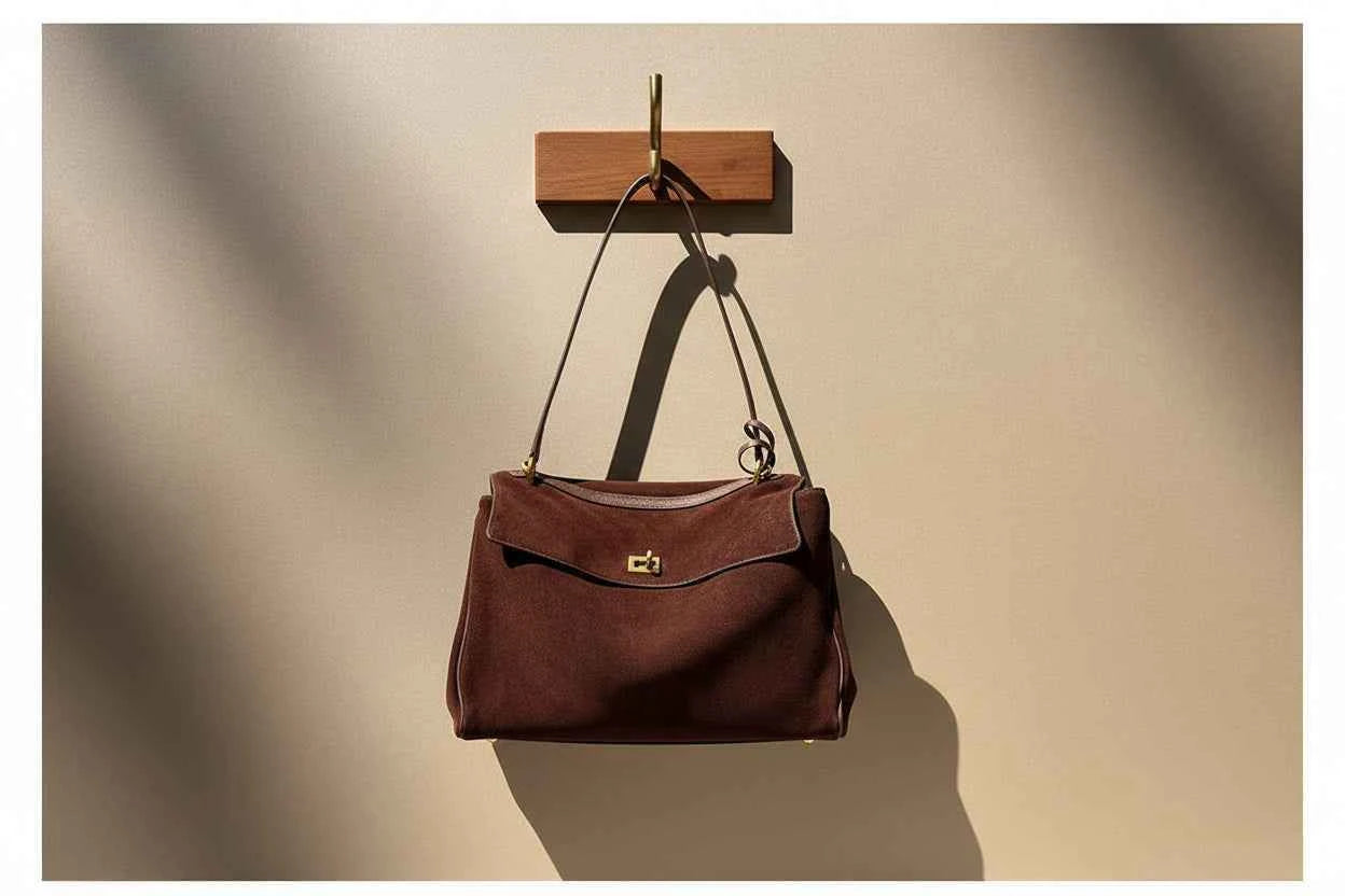 Premium Suede Leather Tote Bag - Large Capacity Shoulder Handbag