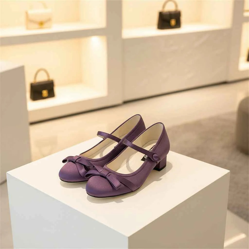 Women's Ballet Flats - Round Toe Ballerina Shoes PURPLE