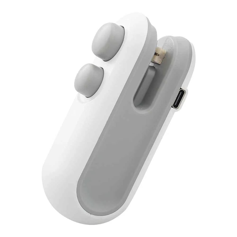 Mini Heat Bag Sealing Machine Rechargeable. White