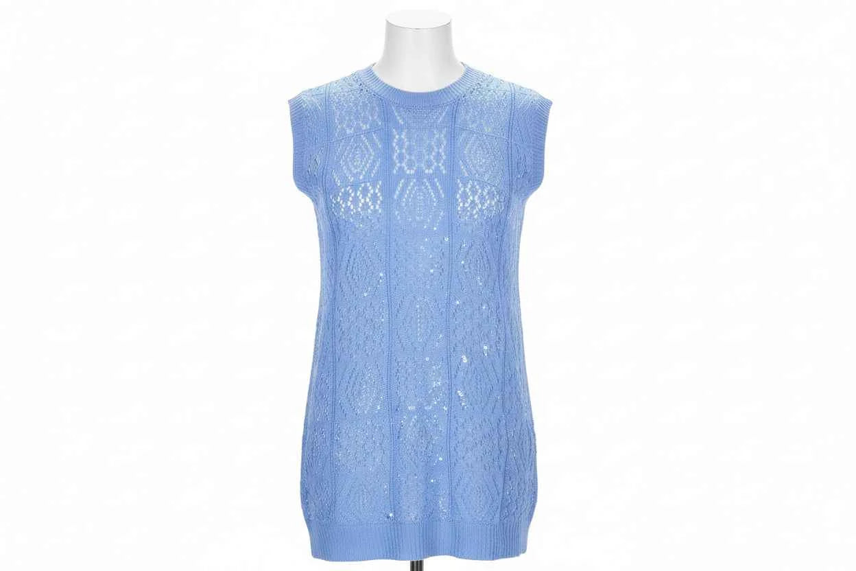 Men's Knitted Mesh Vest - Sleeveless Crew Neck Summer Top