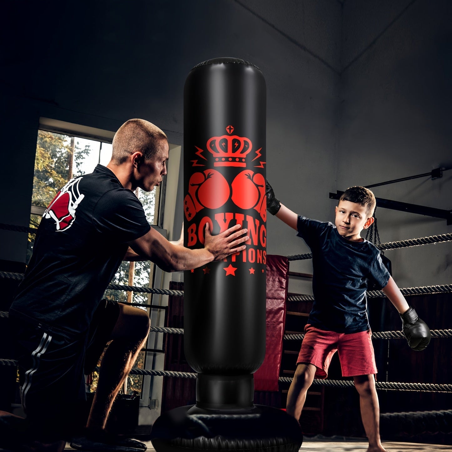 Punching Bag with Gloves & Skipping Rope - TM Punching & Training Bags (Image 4)