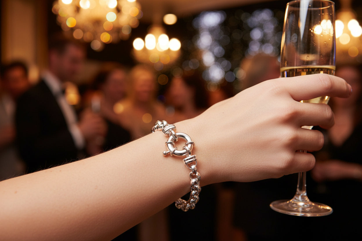 925 Sterling Silver Plated Belcher Chain Bracelet with Bolt Clasp-0