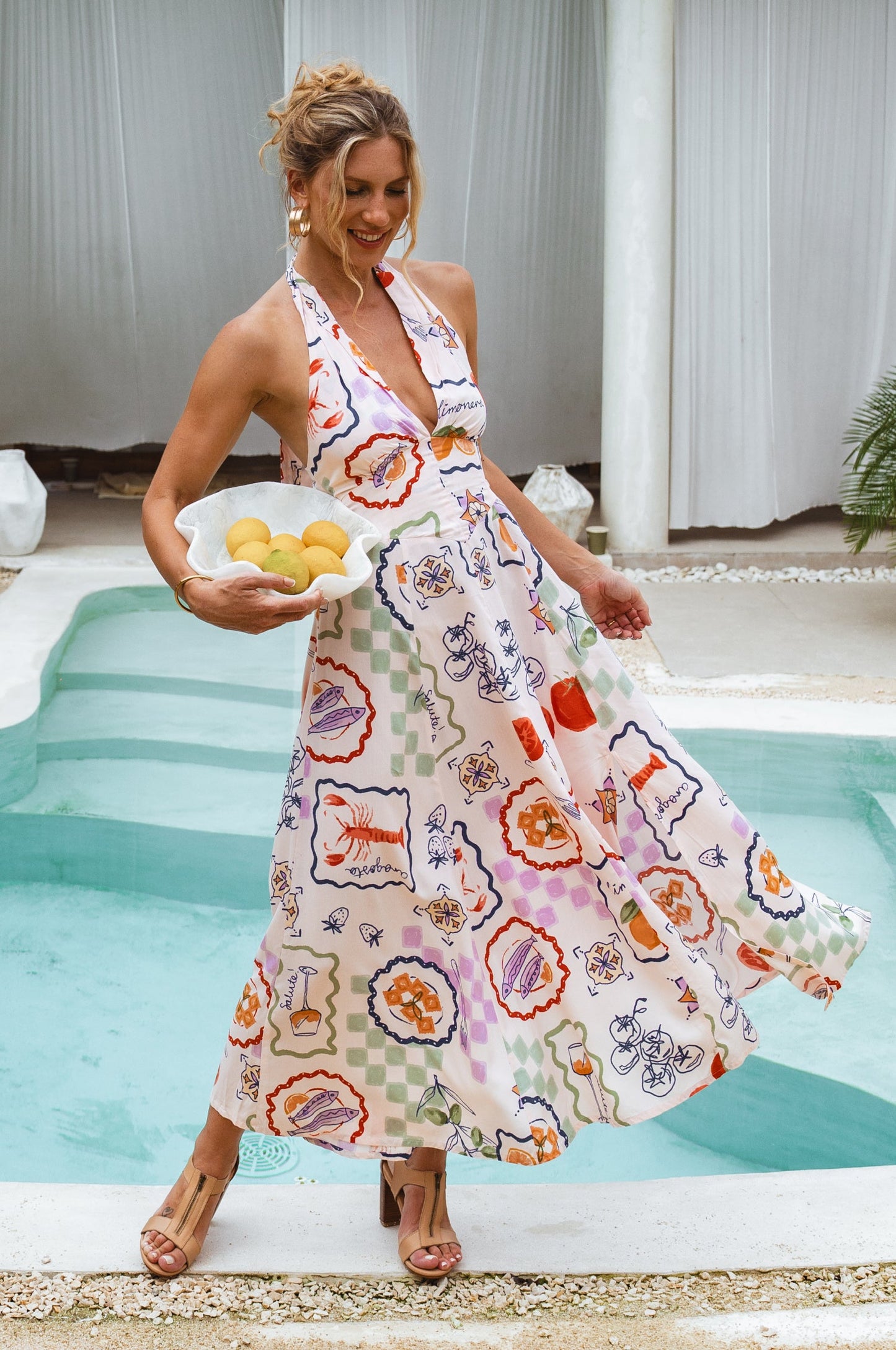 Costa Brava Halterneck Maxi Dress-8