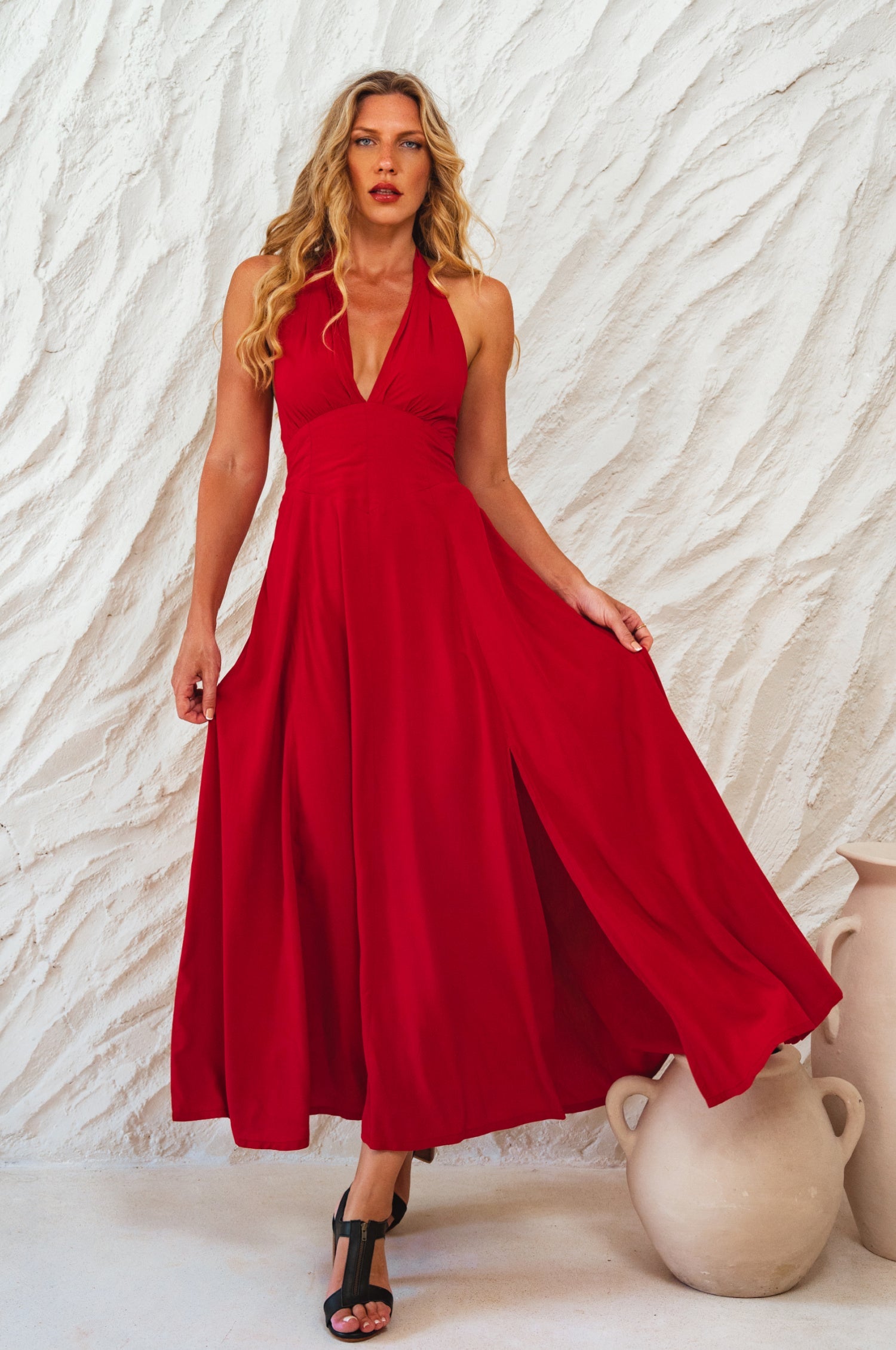 Costa Brava Halterneck Maxi Dress-0