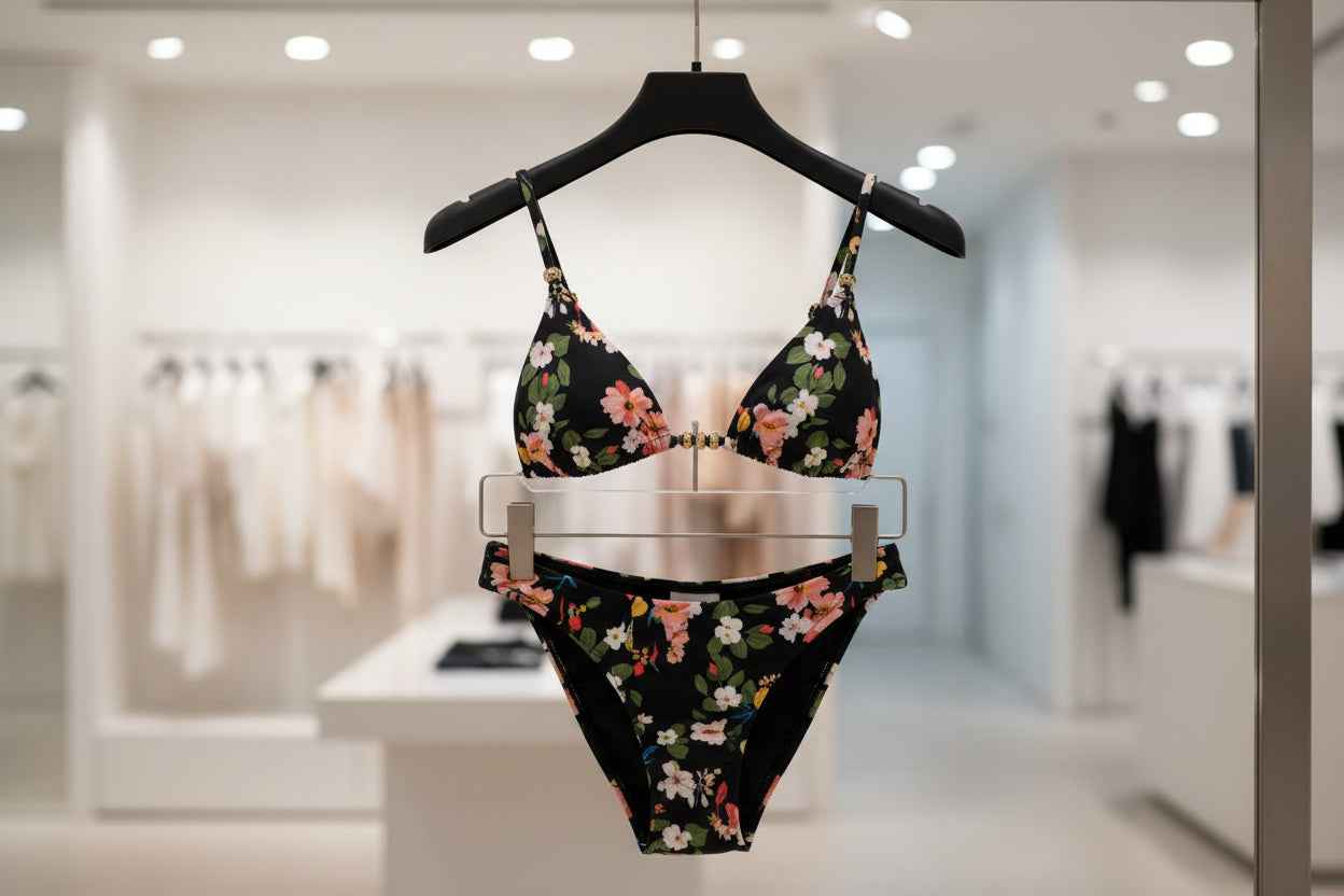 Ruched Bikini Set - Tropical Bliss Collection | Women's Swimwear