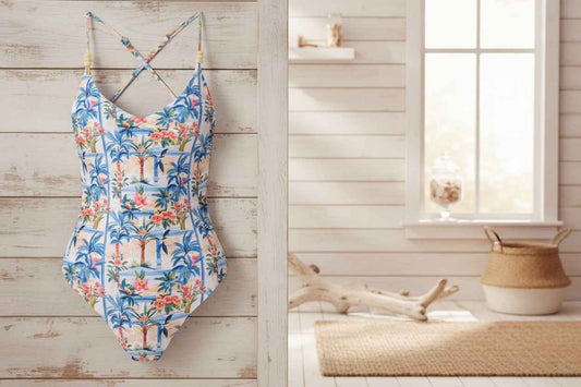 Cross Back One Piece Swimsuit - Positano Sun Collection | Women's Swimwear XL