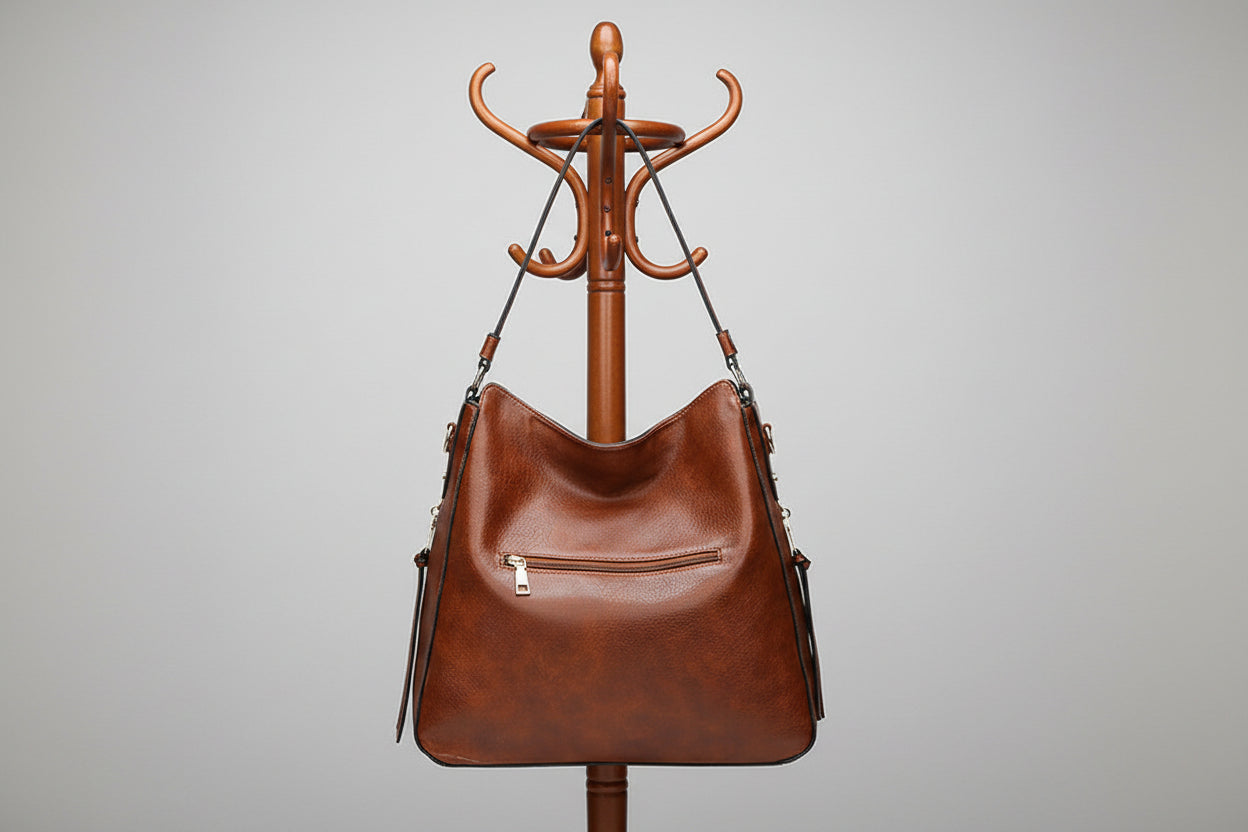 DIDABEAR Vintage Leather Hobo Bag - Large Capacity Tote Shoulder Handbag - Matt's random items Uncategorized (Image 2)