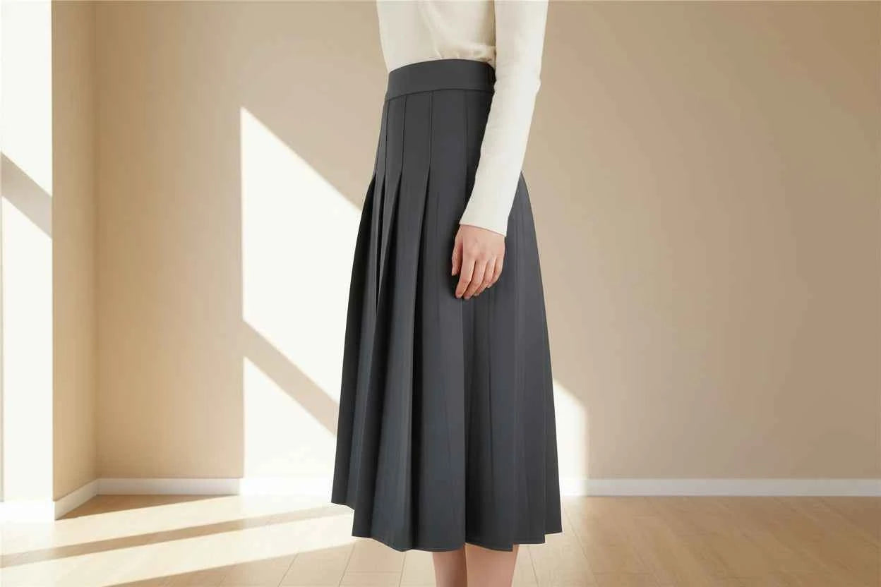 Women's Pleated Midi Skirt