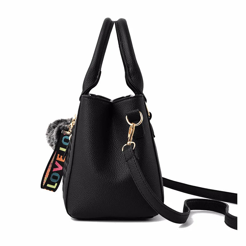 Embroidery Messenger Leather Handbags (overseas product) - Image 2