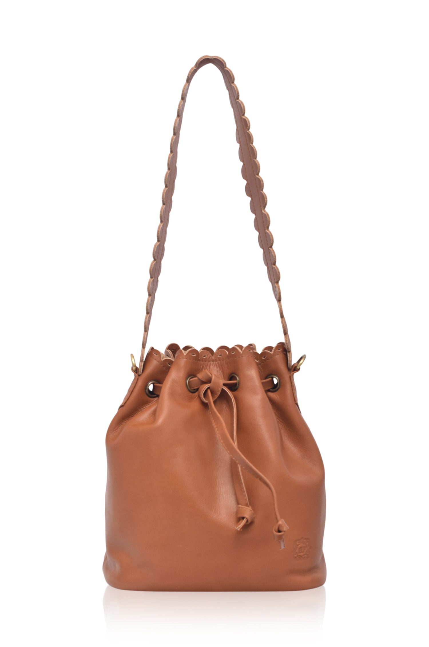 Luisa Scalloped Bucket Bag-1