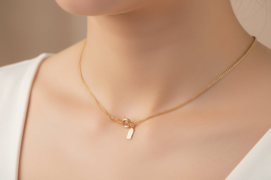 18ct Heavy Rose Gold Plated Fine Plain Chain Necklace - USA Made - Image 1