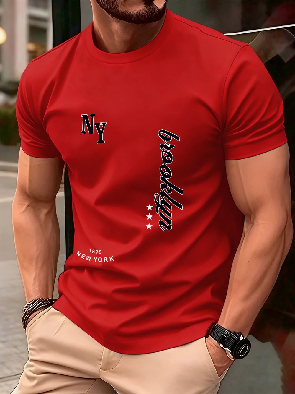 1898 New York Brooklyn Prints Cotton T-Shirts - Matt's random items Men's Fashion (Image 18)