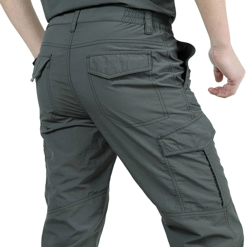 Men's Summer Tactical Cargo Pants Lightweight Casual Waterproof Trousers - Matt's random items Men's Fashion (Image 1)