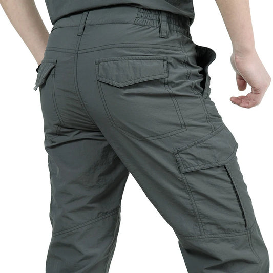 Men's Summer Tactical Cargo Pants Lightweight Casual Waterproof Trousers - Matt's random items Men's Fashion (Image 1)