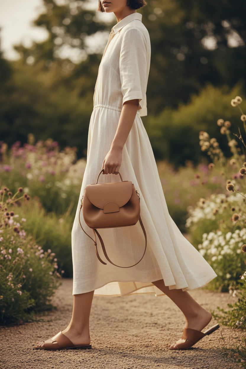 Genuine Leather Crossbody Handbag - Luxury Shoulder Bag