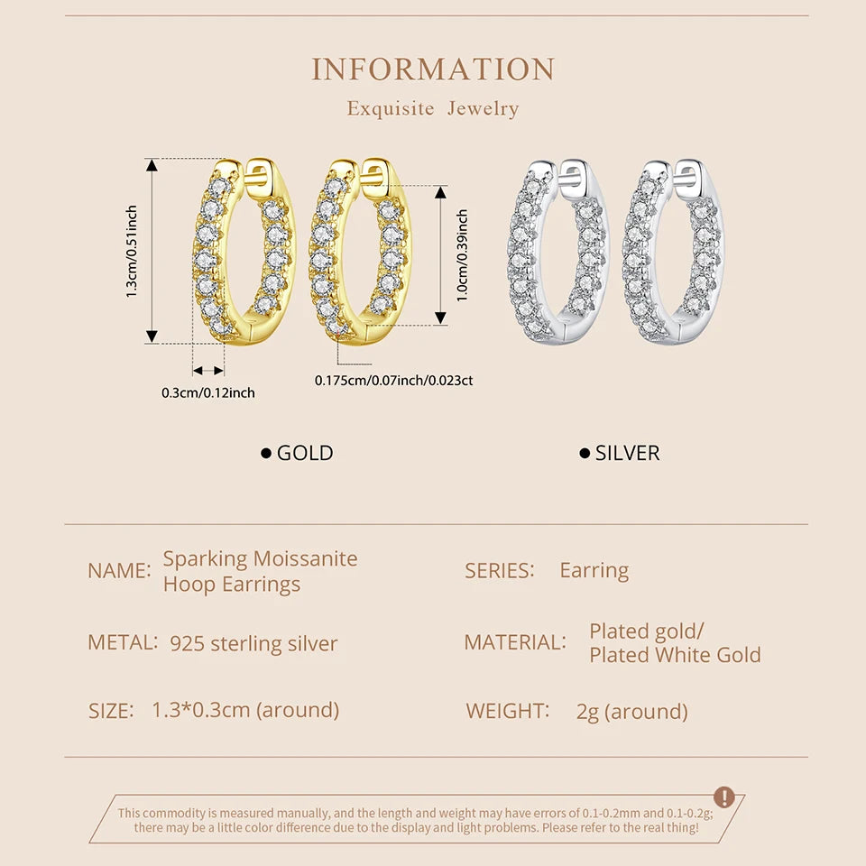 Gold Moissanite Hoop Earrings (overseas product) - Image 20