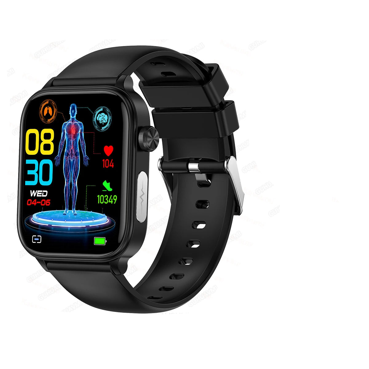 NNEOBA Medical Grade Smart Watch Black-0