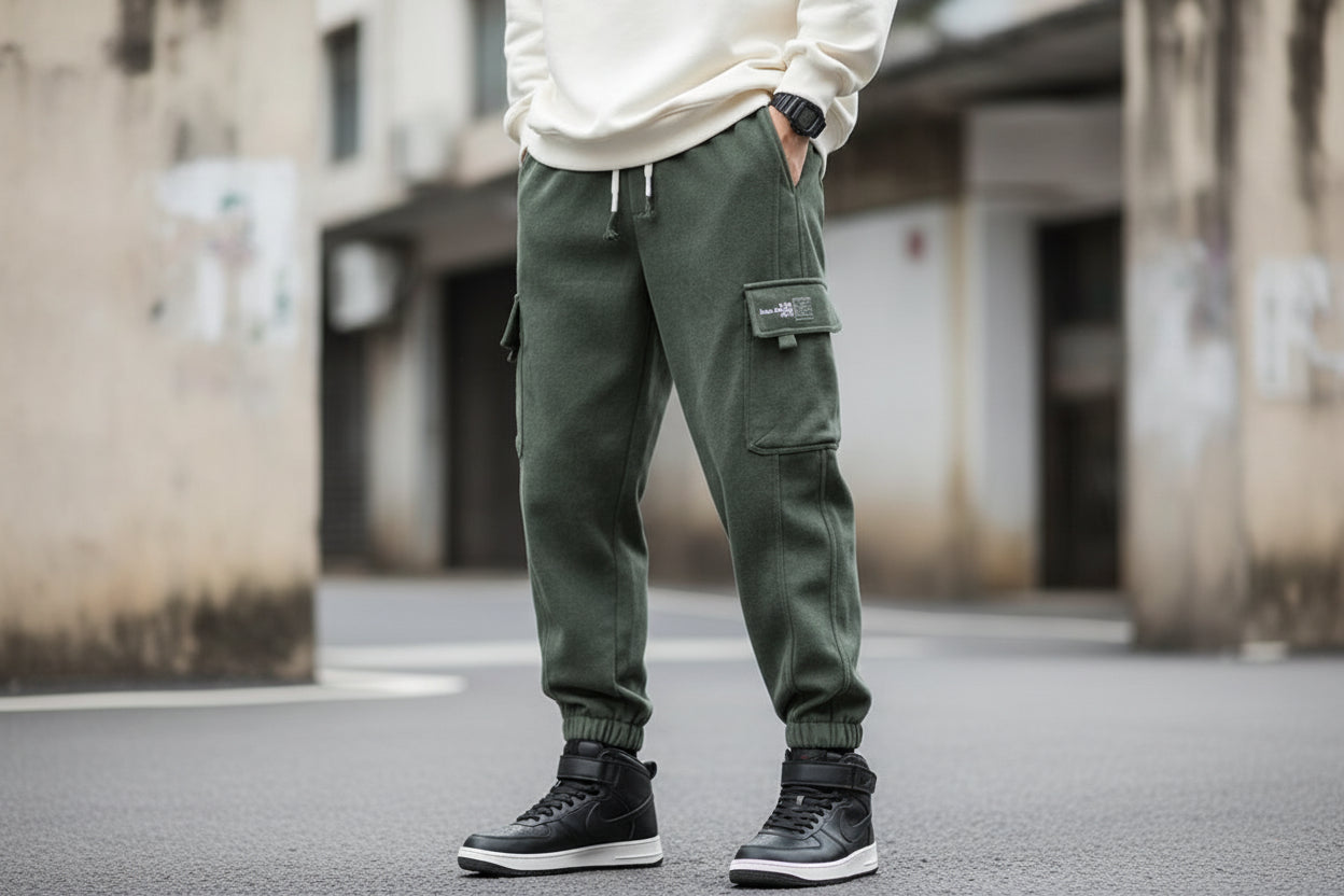 Spring Autumn New Style Elastic Waist Casual Pants - Matt's random items Men's Fashion (Image 1)
