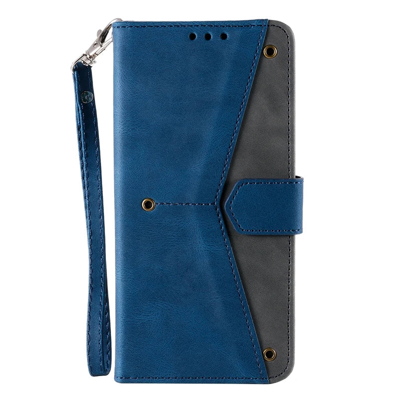 Rivet Wallet Phone Case for Samsung Galaxy S25 S24 Plus S24 Ultra S23 S22 S21 A13 A33 A53 A14 A34 A54 A15 A56 (overseas produ