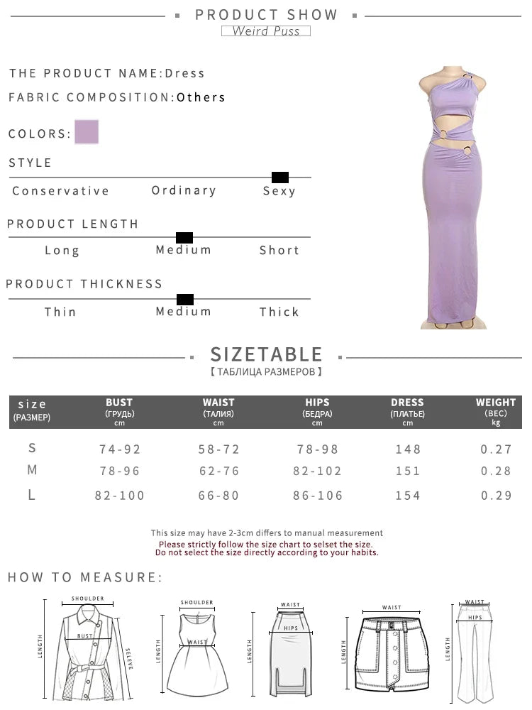 Women's Elegant Hollow Out Bodycon Dress - Sleeveless Diagonal Collar Long Dress with Ring Details - Matt's random items Dres