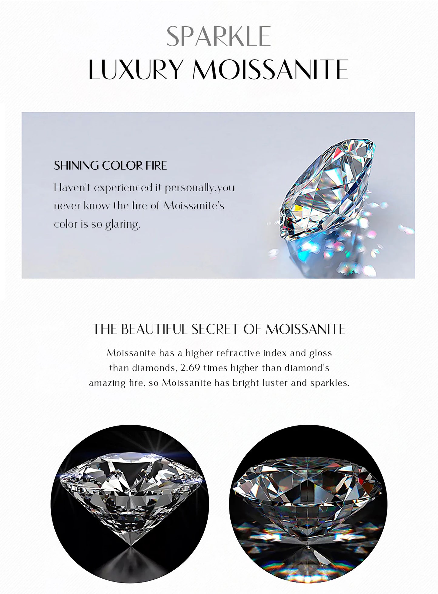 925 Sterling Silver Moissanite Eternity Ring - Sparkling Wedding Band for Women - Matt's random items Uncategorized (Image 6)