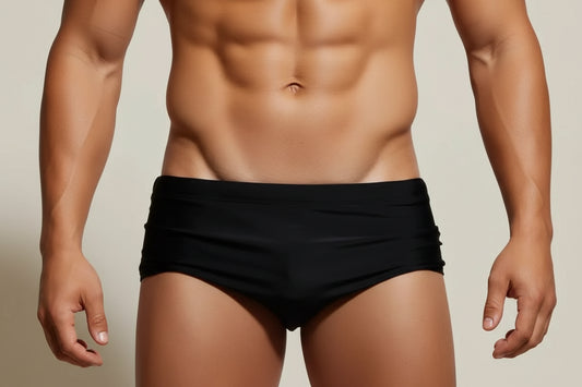 Men's Swim Boxer Briefs - Brazilian Cut Surf Trunks