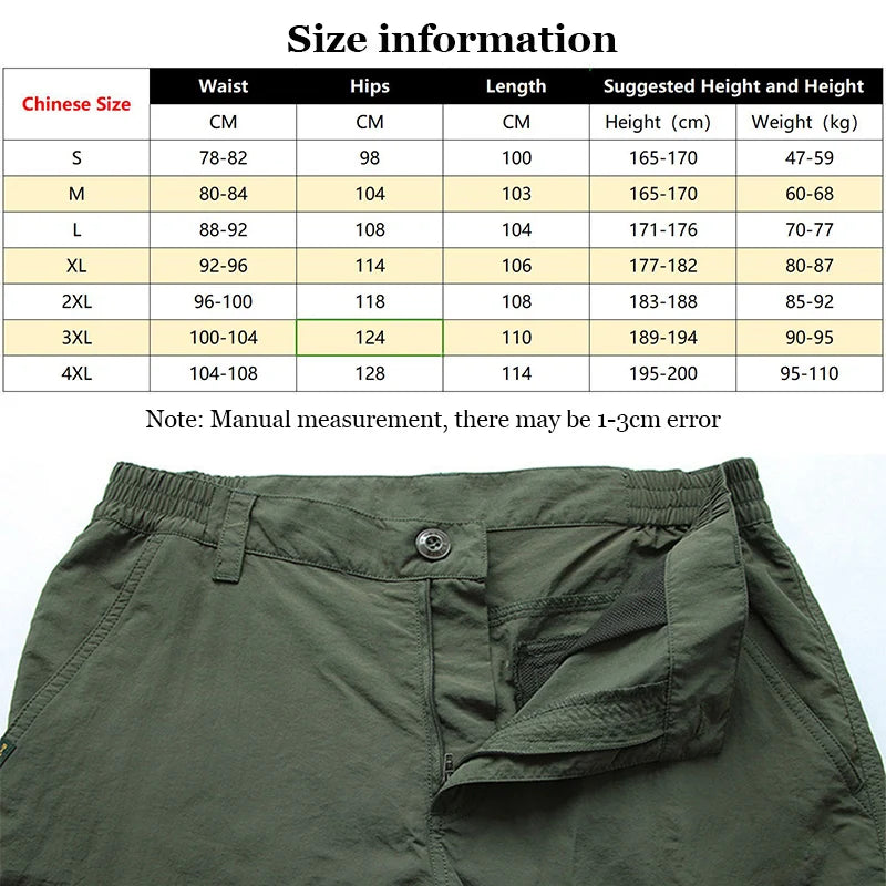 Men's Summer Tactical Cargo Pants Lightweight Casual Waterproof Trousers - Matt's random items Men's Fashion (Image 6)