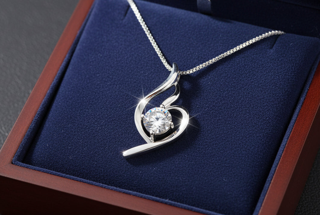 925 Sterling Silver plated Blue Zircon Necklace - Elegant Wedding Jewelry for Women - Matt's random items Jewelry (Image 3)