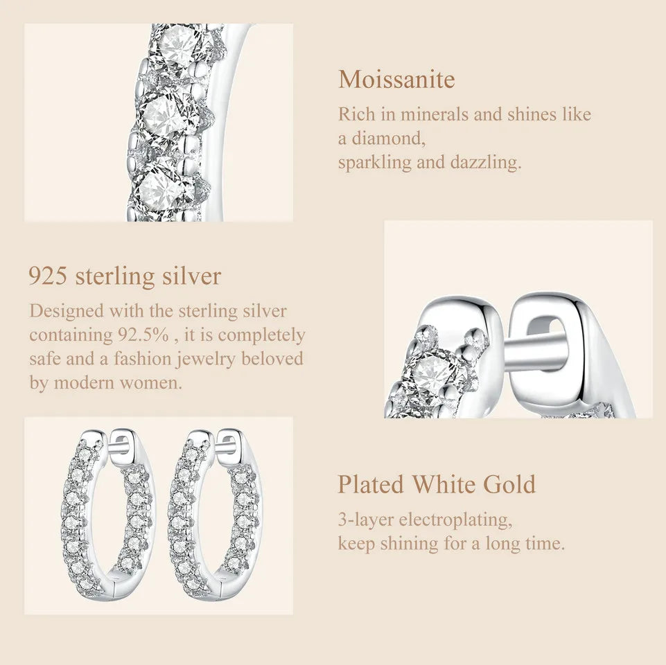 Gold Moissanite Hoop Earrings (overseas product) - Image 12