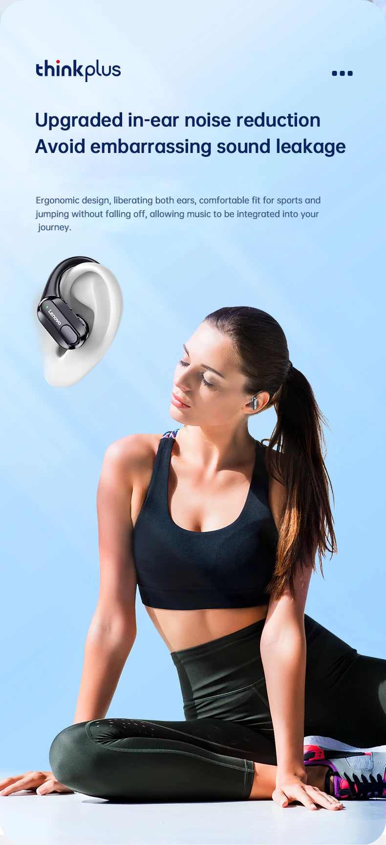 Original Lenovo XT80 Sports Wireless Earphones with Mics, LED Power Display,Hifi Stereo Sound Bluetooth 5.3 TWS HeadphHeadpho