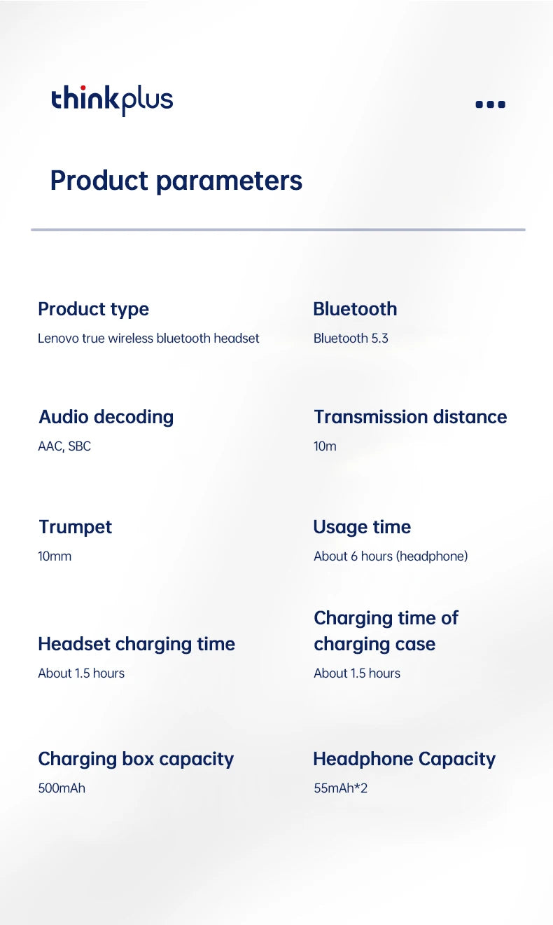 Original Lenovo XT80 Sports Wireless Earphones with Mics, LED Power Display,Hifi Stereo Sound Bluetooth 5.3 TWS HeadphHeadpho