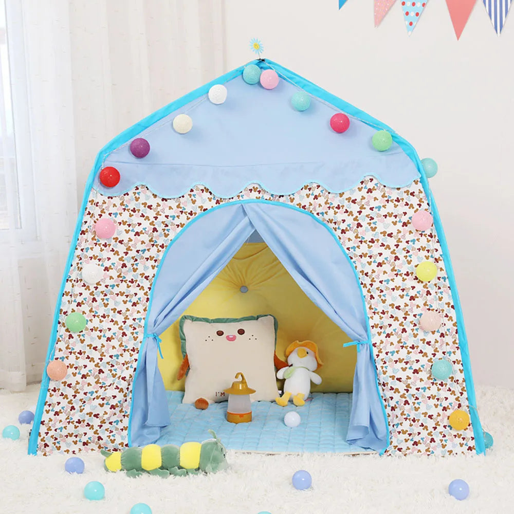Kids Play Tent Princess Castle Play Tent Oxford Fabric Large Fairy Playhouse with Carry Bag for Boys & Girls Indoor Outdoor -