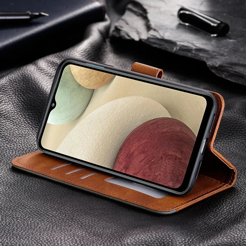 Rivet Wallet Phone Case for Samsung Galaxy S25 S24 Plus S24 Ultra S23 S22 S21 A13 A33 A53 A14 A34 A54 A15 A56 (overseas produ