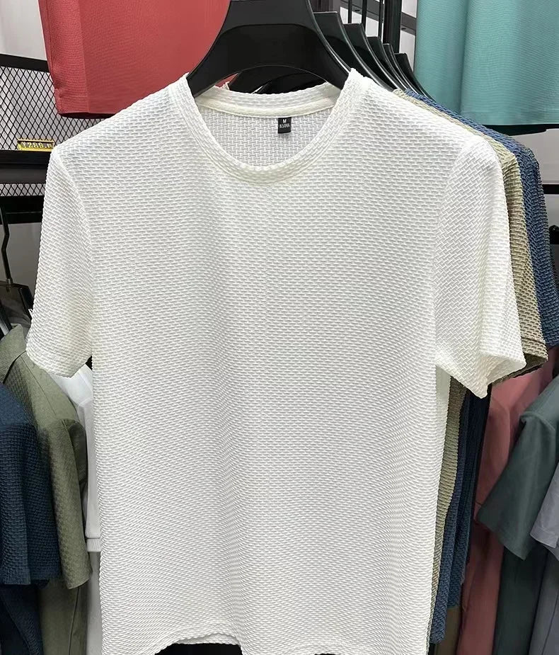 Summer Ice Silk High-End Short Sleeve Tshirt - Image 9