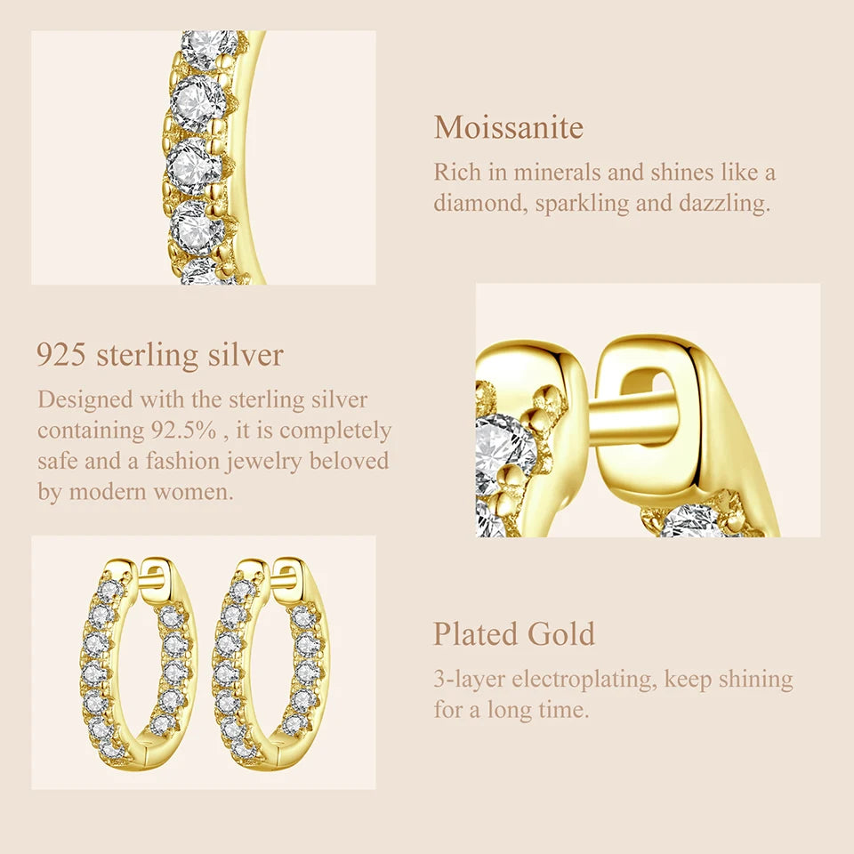 Gold Moissanite Hoop Earrings (overseas product) - Image 21