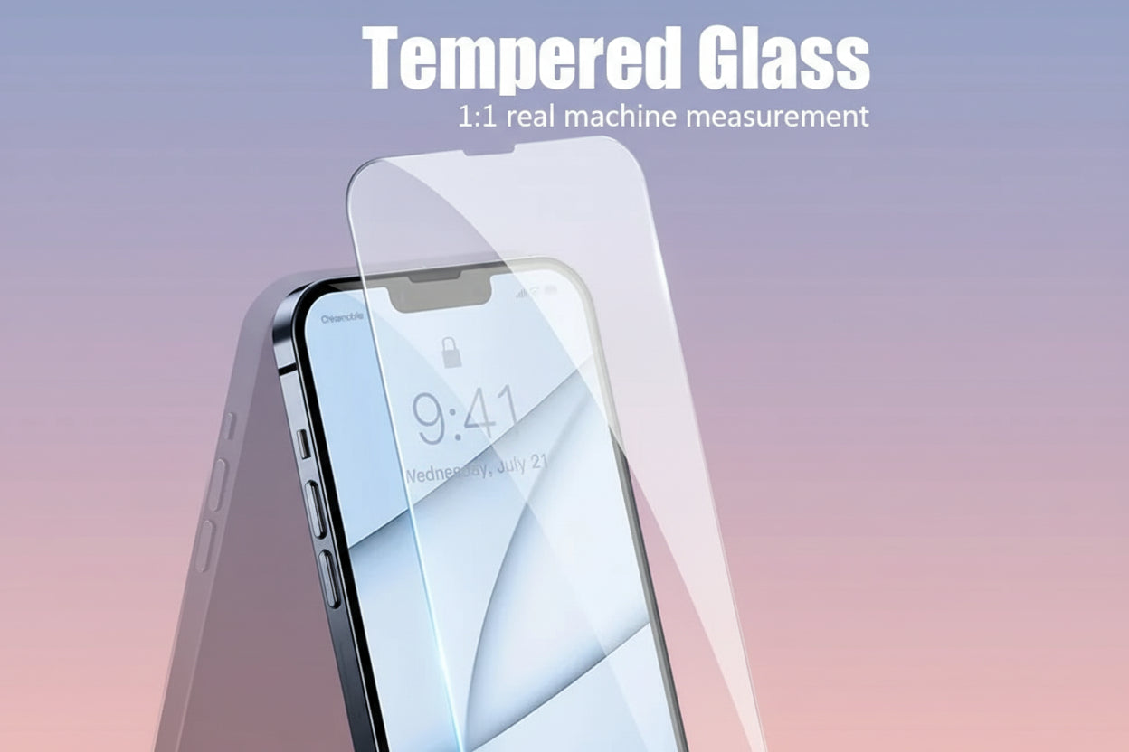 6-in-1 Tempered Glass Screen & Camera Protector for iPhone 15/14/13/12/11 Series - Matt's random items Electronics > Mobile P