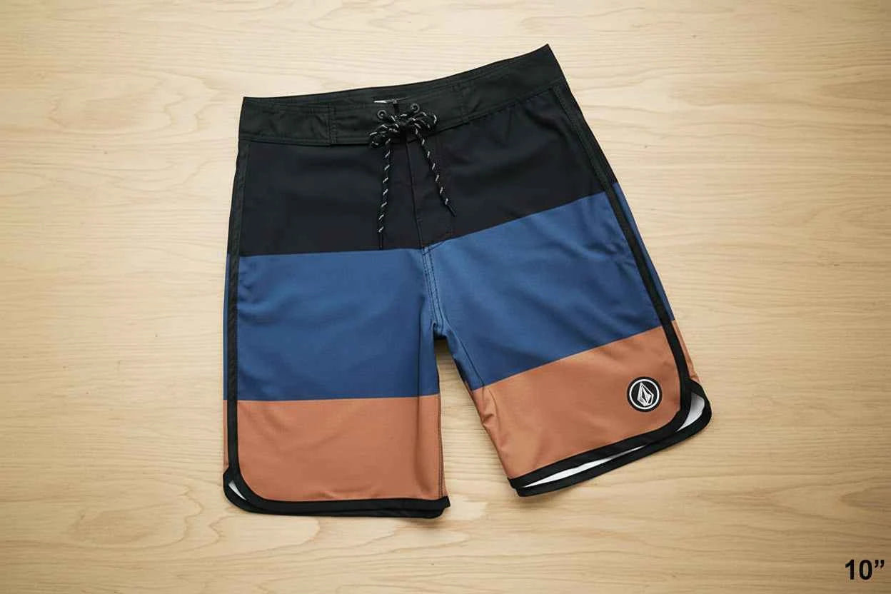 Men's 4-Way Stretch Quick-Dry Board Shorts TRI colour black, blue, brown