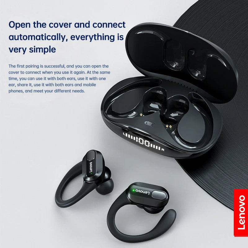 Original Lenovo XT80 Sports Wireless Earphones with Mics, LED Power Display,Hifi Stereo Sound Bluetooth 5.3 TWS HeadphHeadpho