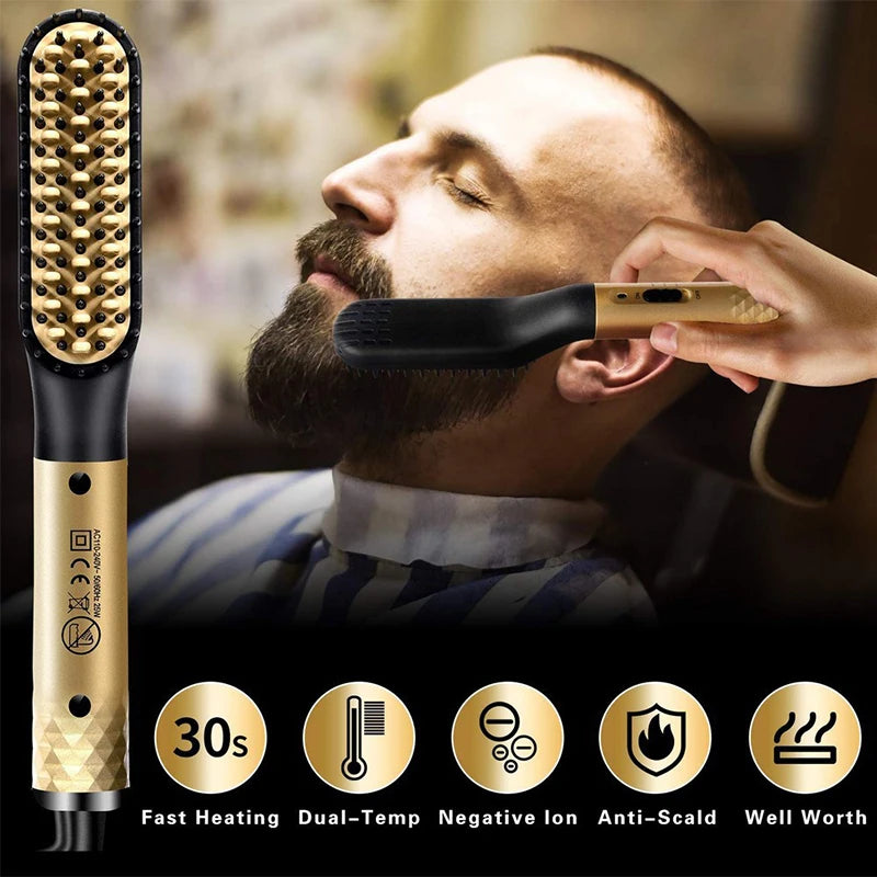 Professional Hair Straightener Multifunctional Quick Heated Men Beard (overseas product) - Image 7