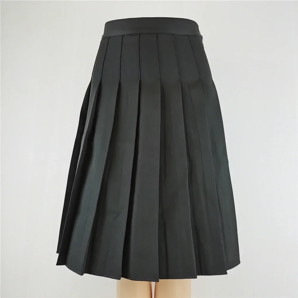 Women's Pleated Midi Skirt Black