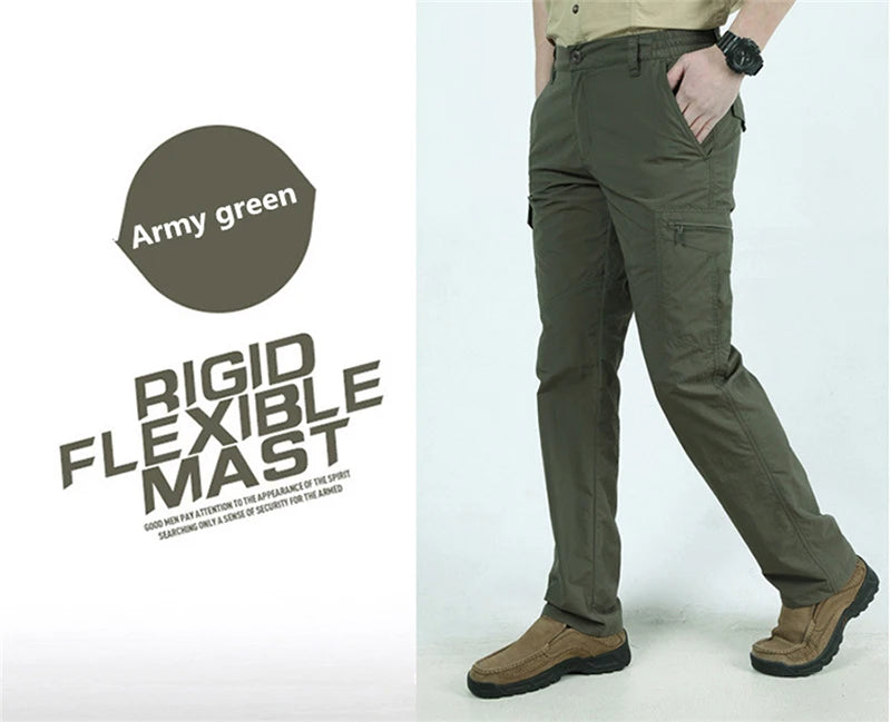 Men's Summer Tactical Cargo Pants Lightweight Casual Waterproof Trousers - Matt's random items Men's Fashion (Image 12)