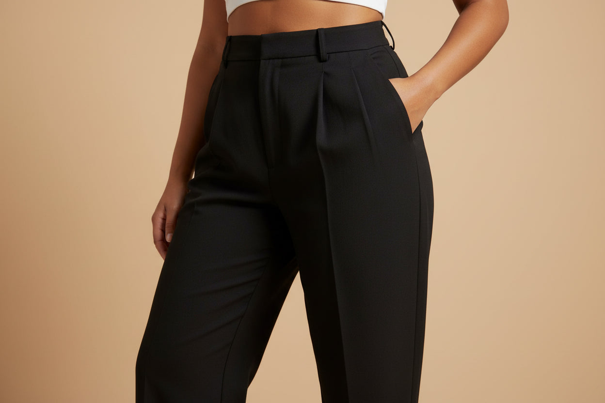 European and American cross-border 2025 new women's high-waisted, draped, straight-cut, simple suit pants for women - Image 3