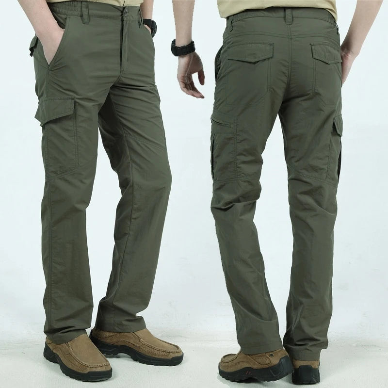 Men's Summer Tactical Cargo Pants Lightweight Casual Waterproof Trousers - Matt's random items Men's Fashion (Image 9)