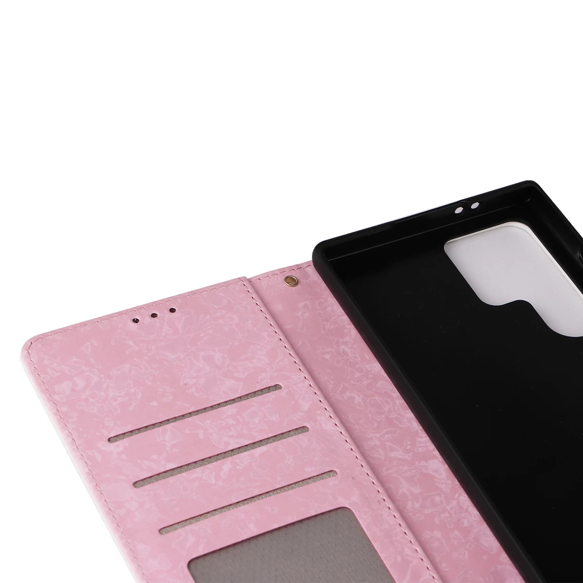 RFID Anti Theft Brush Hot Stamped Floral Wallet Case for Samsung A13 A33 A53 A14 A34 A54 A35 A55 Wristband Leather Flip Cover