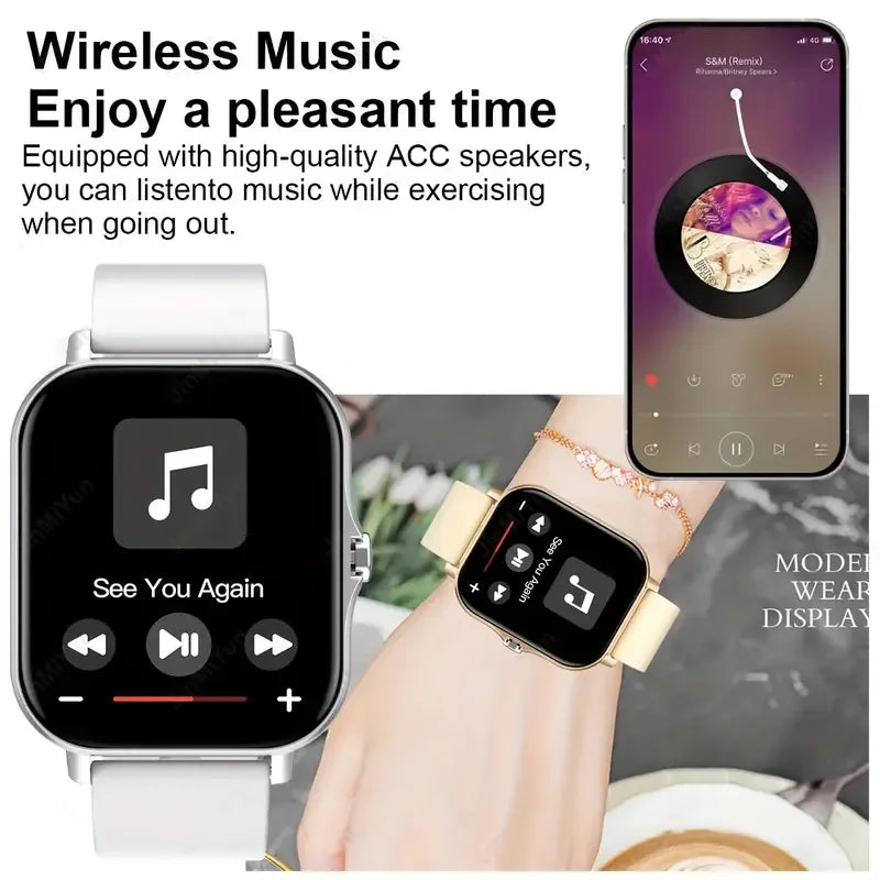 KESHUYOU 2025 New Smart Watch Bluetooth Talking Blood Oxygen/Blood Pressure Monitor Smart Watch for Women Men Holiday Gift - 