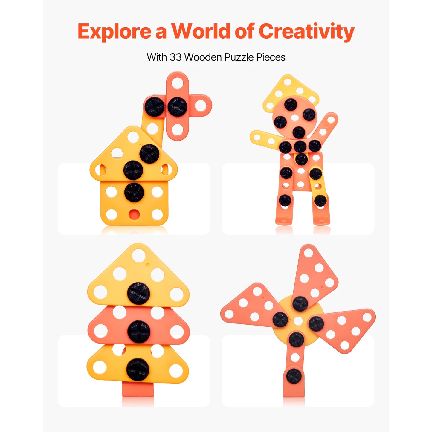 SucceBuy 181 pcs Kids Tool Bench Realistic Transformable Tool Set with Toddler Bench Pretend Play Learning Gift for Children 