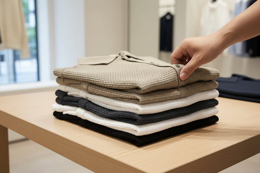 New Men's Business Casual Short Sleeved Bone Flower Solid Color POLO Shirt Fashion Breathable Comfortable Summer Versatile To