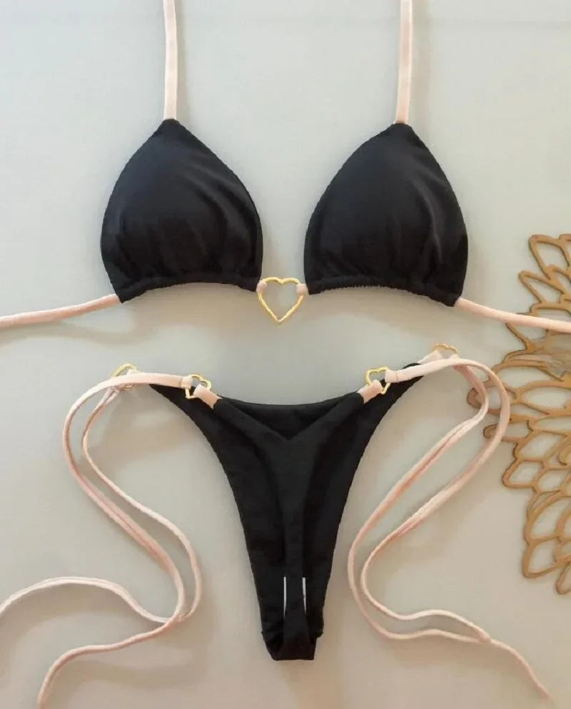 Sexy Halter Solid color Bikini Set (overseas product) - Image 8